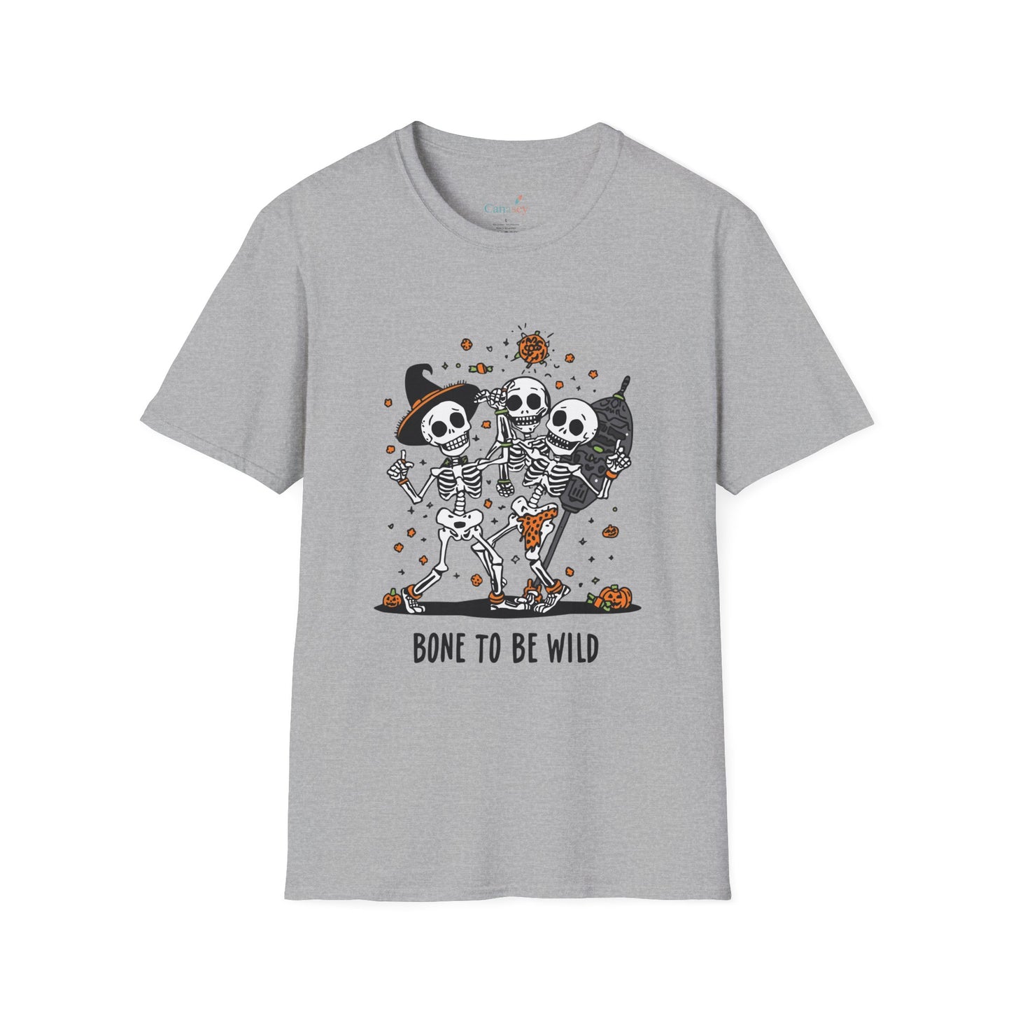Bone to Be Wild Skeleton Halloween Shirt / Dancing Skeleton Party Tee