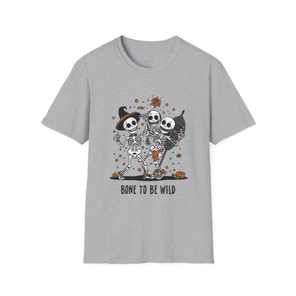 Bone to Be Wild Skeleton Halloween Shirt / Dancing Skeleton Party Tee