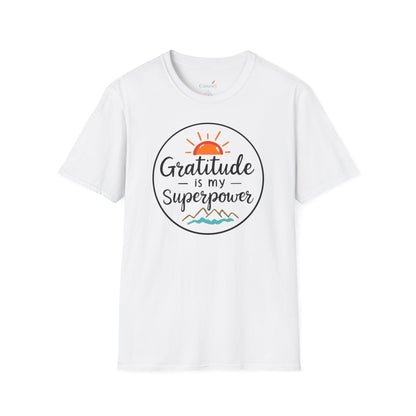 Gratitude Is My Superpower Unisex Softstyle Tee