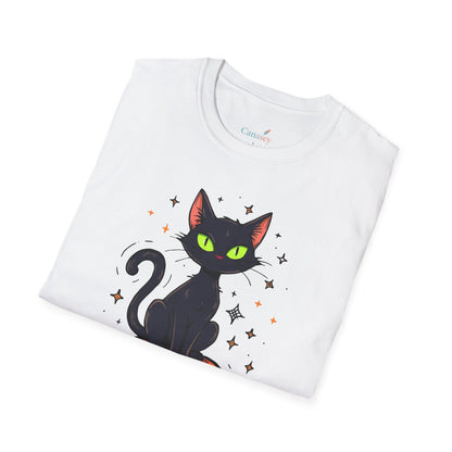 Creep It Real Halloween Shirt / Cute Black Cat & Pumpkin T-Shirt