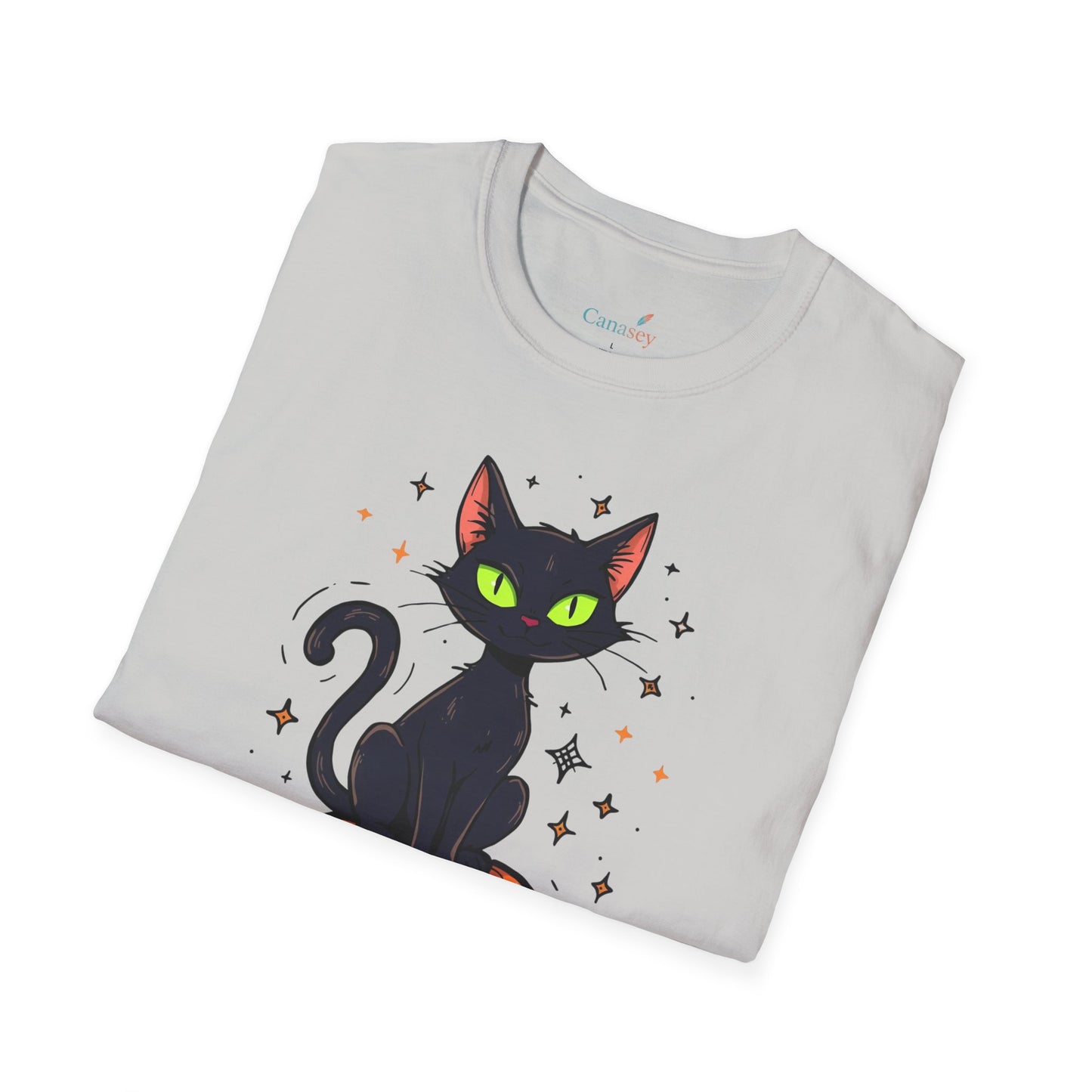Creep It Real Halloween Shirt / Cute Black Cat & Pumpkin T-Shirt