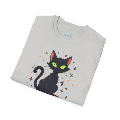 Creep It Real Halloween Shirt / Cute Black Cat & Pumpkin T-Shirt