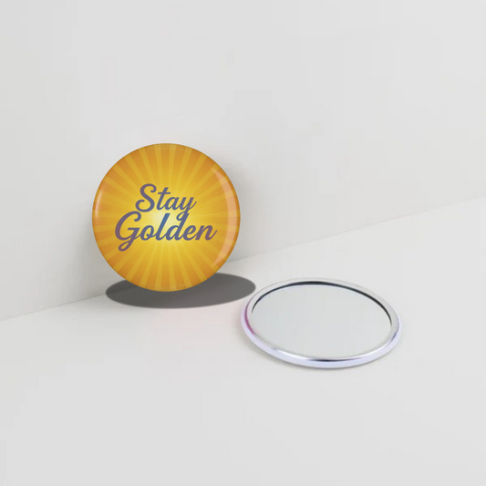 Stay Golden Round Pocket Mirror