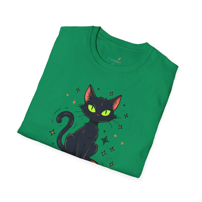 Creep It Real Halloween Shirt / Cute Black Cat & Pumpkin T-Shirt