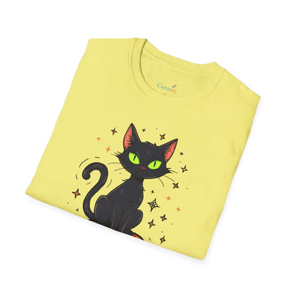 Creep It Real Halloween Shirt / Cute Black Cat & Pumpkin T-Shirt