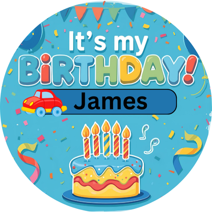It's My Birthday customizable Pins