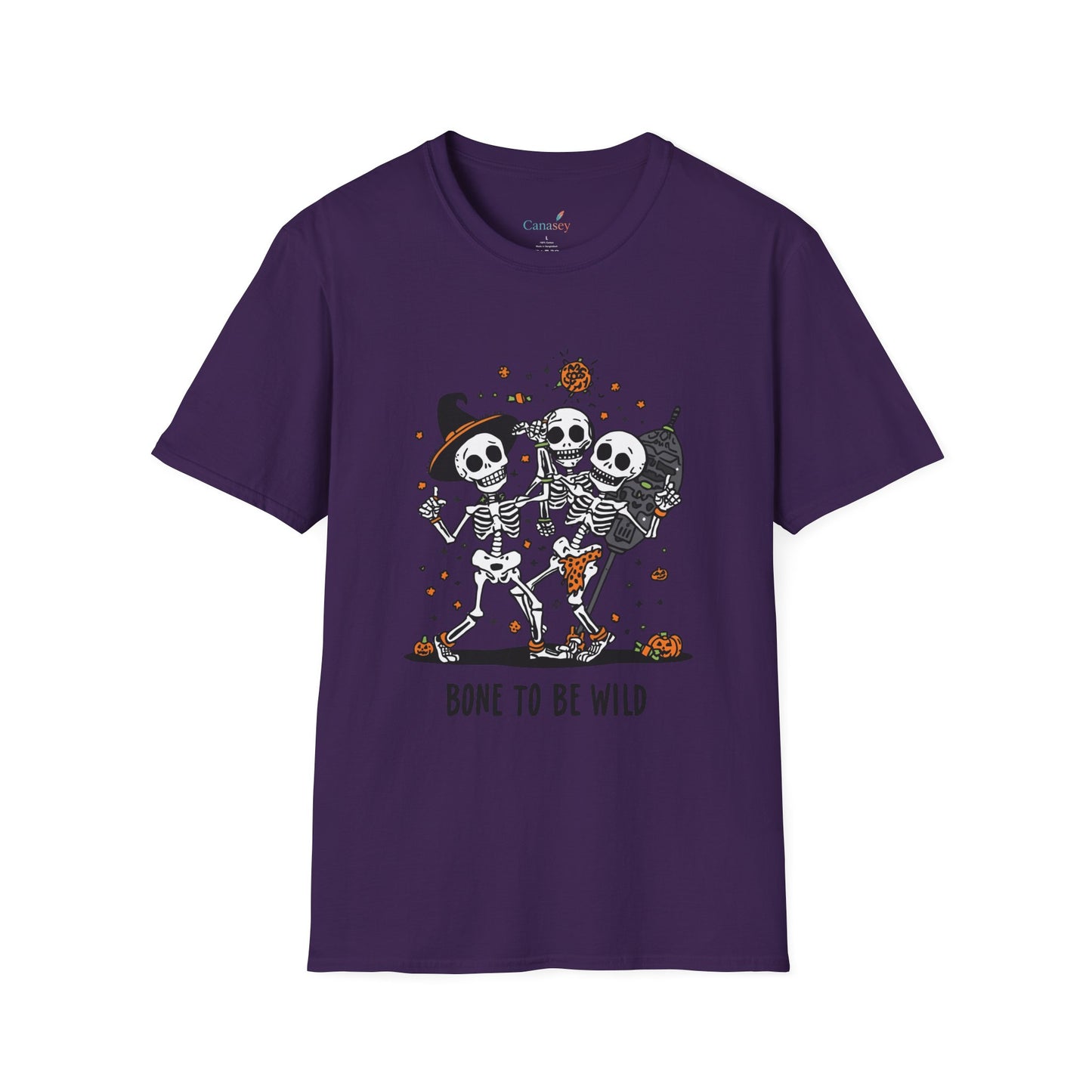 Bone to Be Wild Skeleton Halloween Shirt / Dancing Skeleton Party Tee