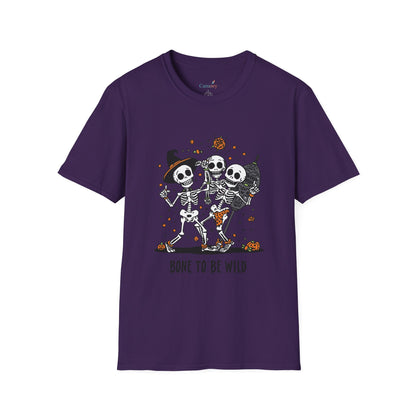 Bone to Be Wild Skeleton Halloween Shirt / Dancing Skeleton Party Tee