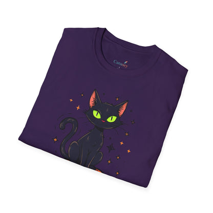 Creep It Real Halloween Shirt / Cute Black Cat & Pumpkin T-Shirt