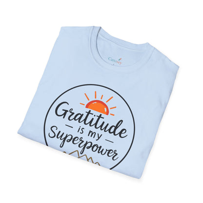 Gratitude Is My Superpower Unisex Softstyle Tee