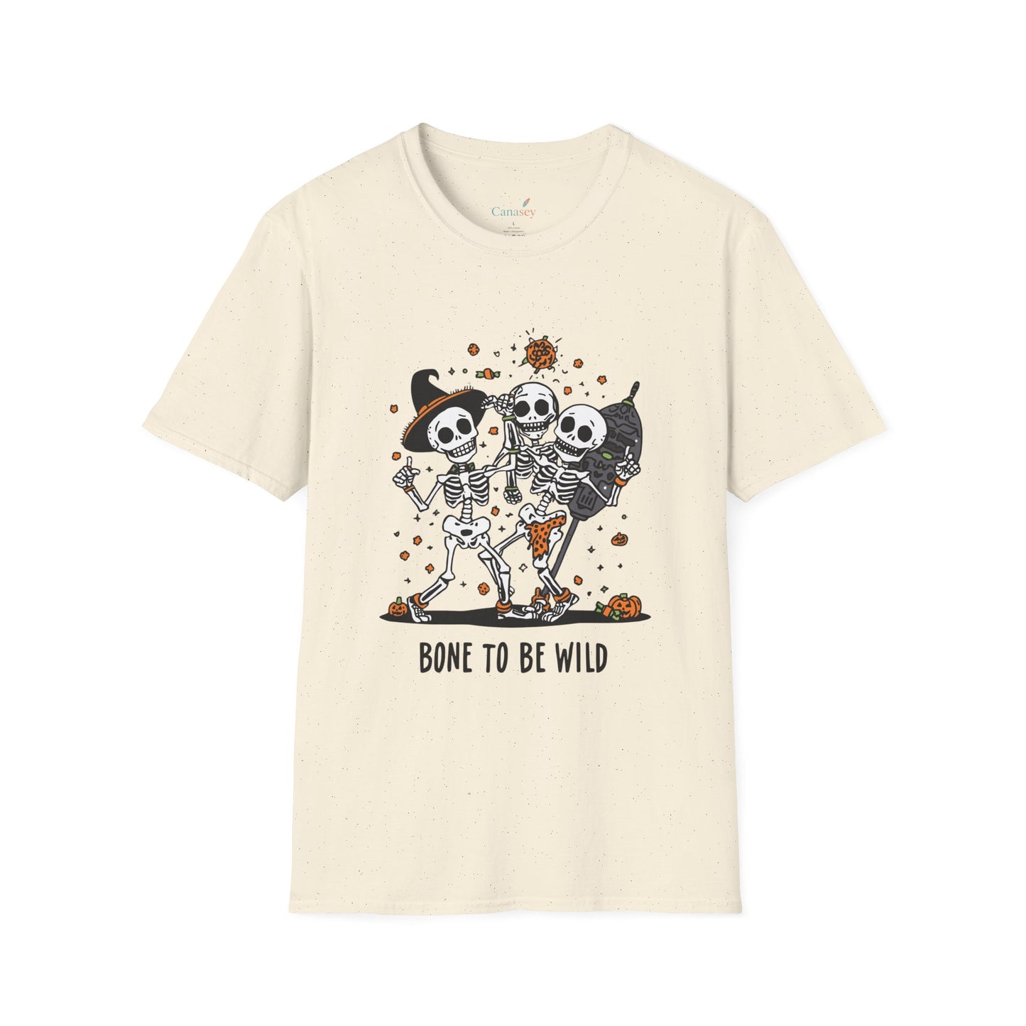 Bone to Be Wild Skeleton Halloween Shirt / Dancing Skeleton Party Tee