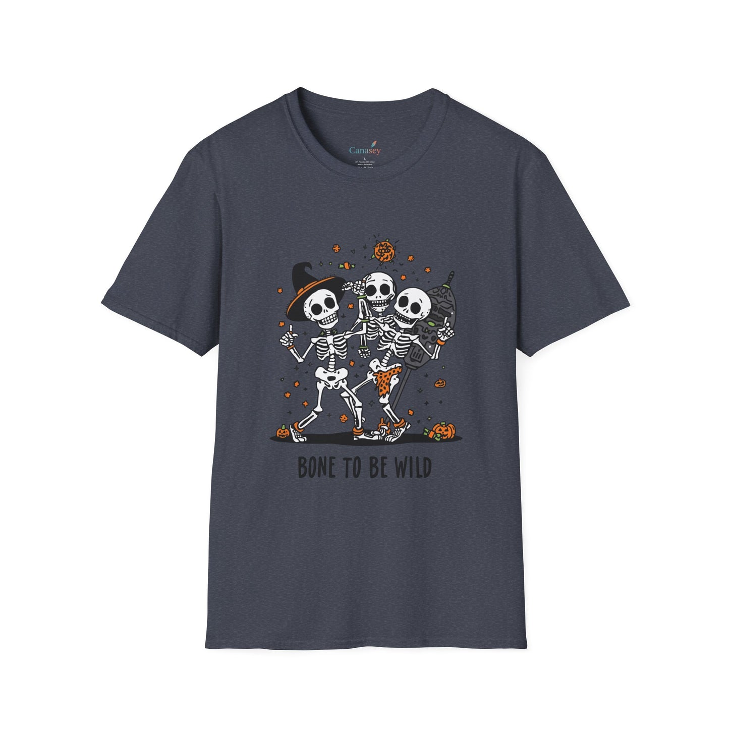 Bone to Be Wild Skeleton Halloween Shirt / Dancing Skeleton Party Tee