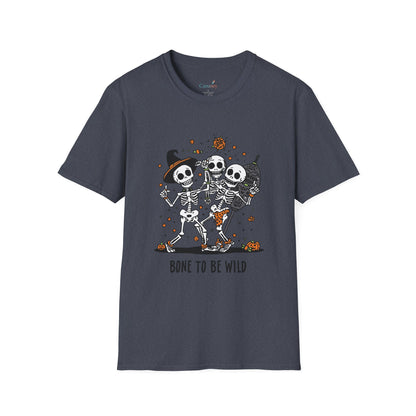 Bone to Be Wild Skeleton Halloween Shirt / Dancing Skeleton Party Tee