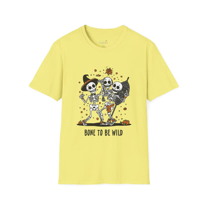 Bone to Be Wild Skeleton Halloween Shirt / Dancing Skeleton Party Tee