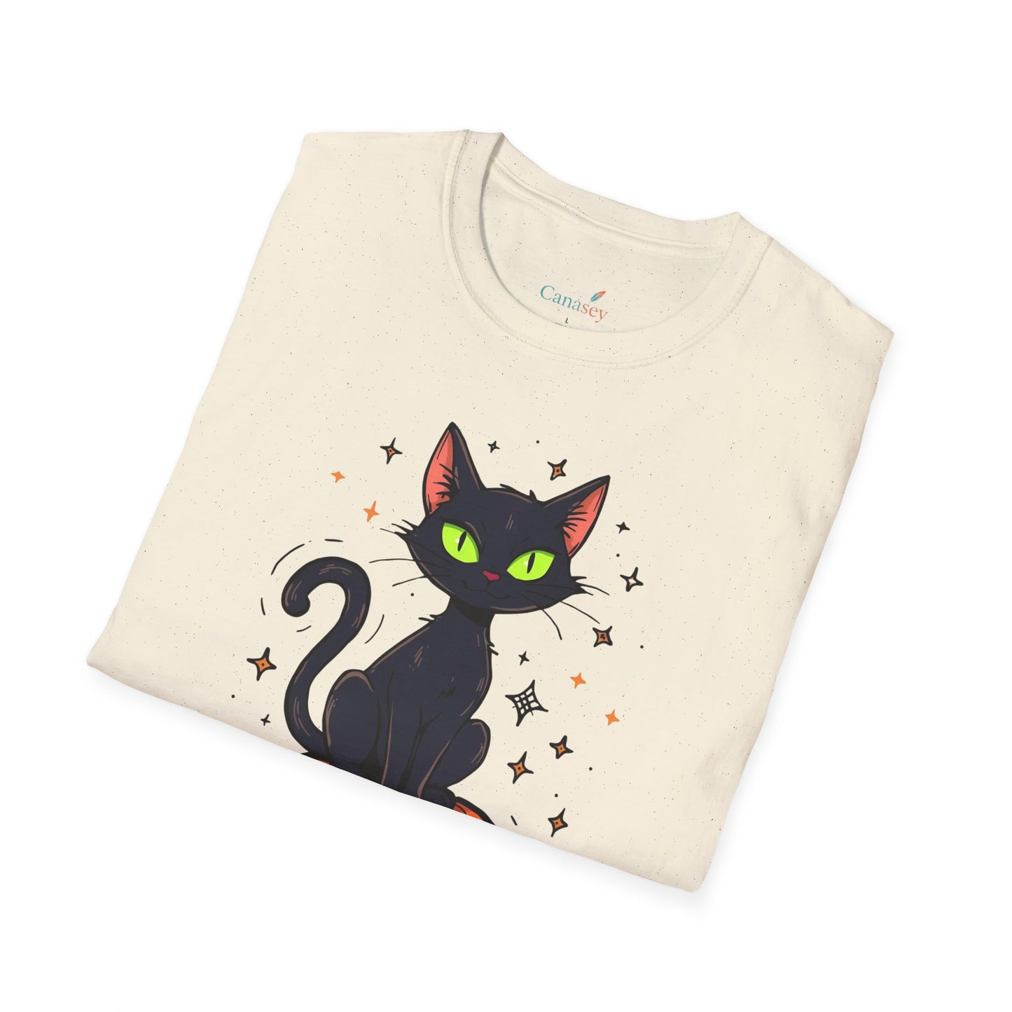 Creep It Real Halloween Shirt / Cute Black Cat & Pumpkin T-Shirt