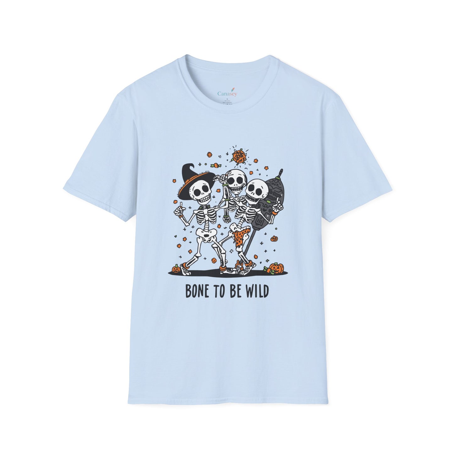 Bone to Be Wild Skeleton Halloween Shirt / Dancing Skeleton Party Tee