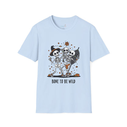 Bone to Be Wild Skeleton Halloween Shirt / Dancing Skeleton Party Tee