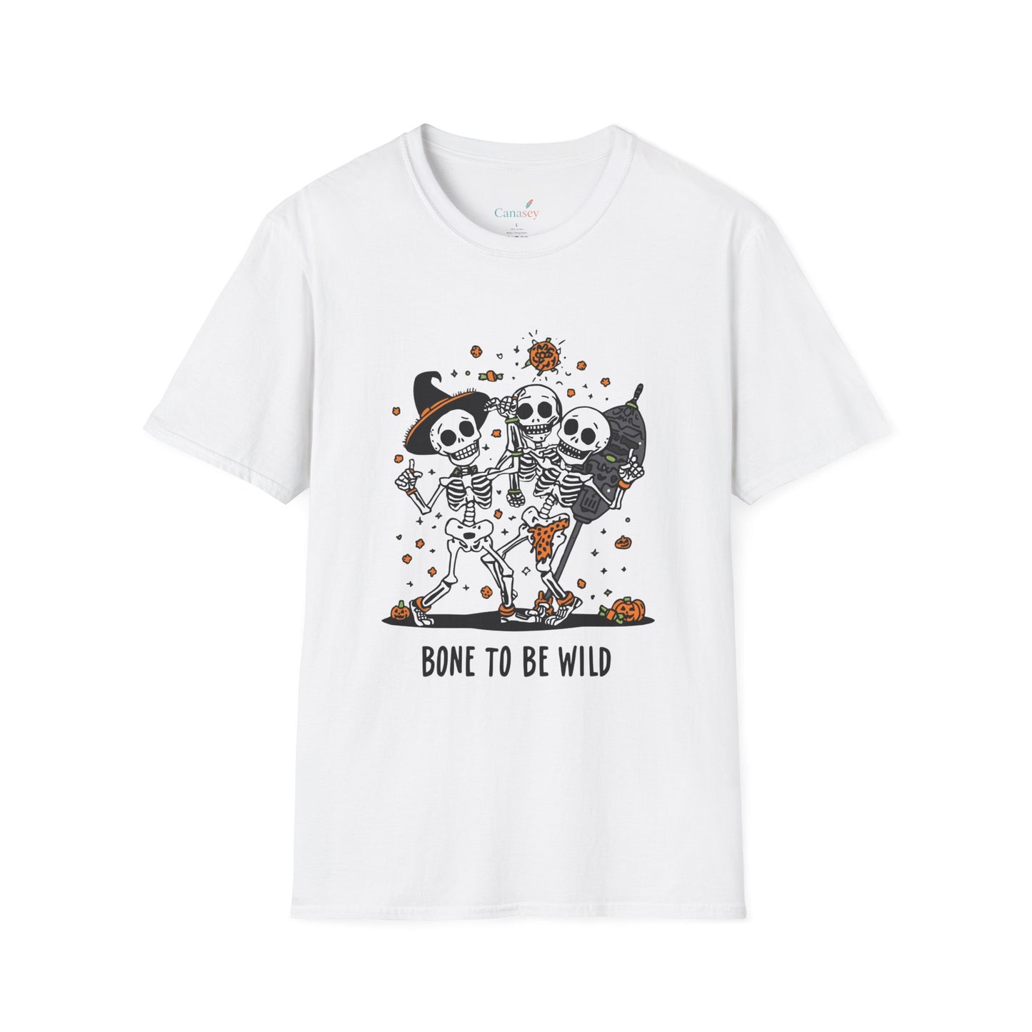 Bone to Be Wild Skeleton Halloween Shirt / Dancing Skeleton Party Tee
