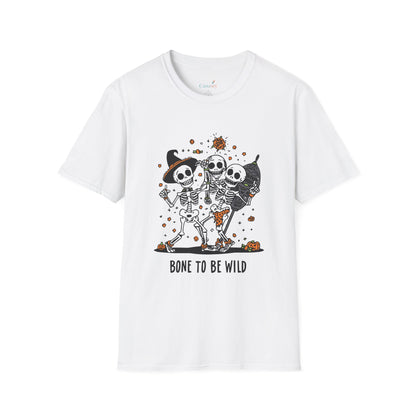 Bone to Be Wild Skeleton Halloween Shirt / Dancing Skeleton Party Tee