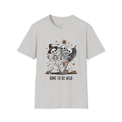 Bone to Be Wild Skeleton Halloween Shirt / Dancing Skeleton Party Tee