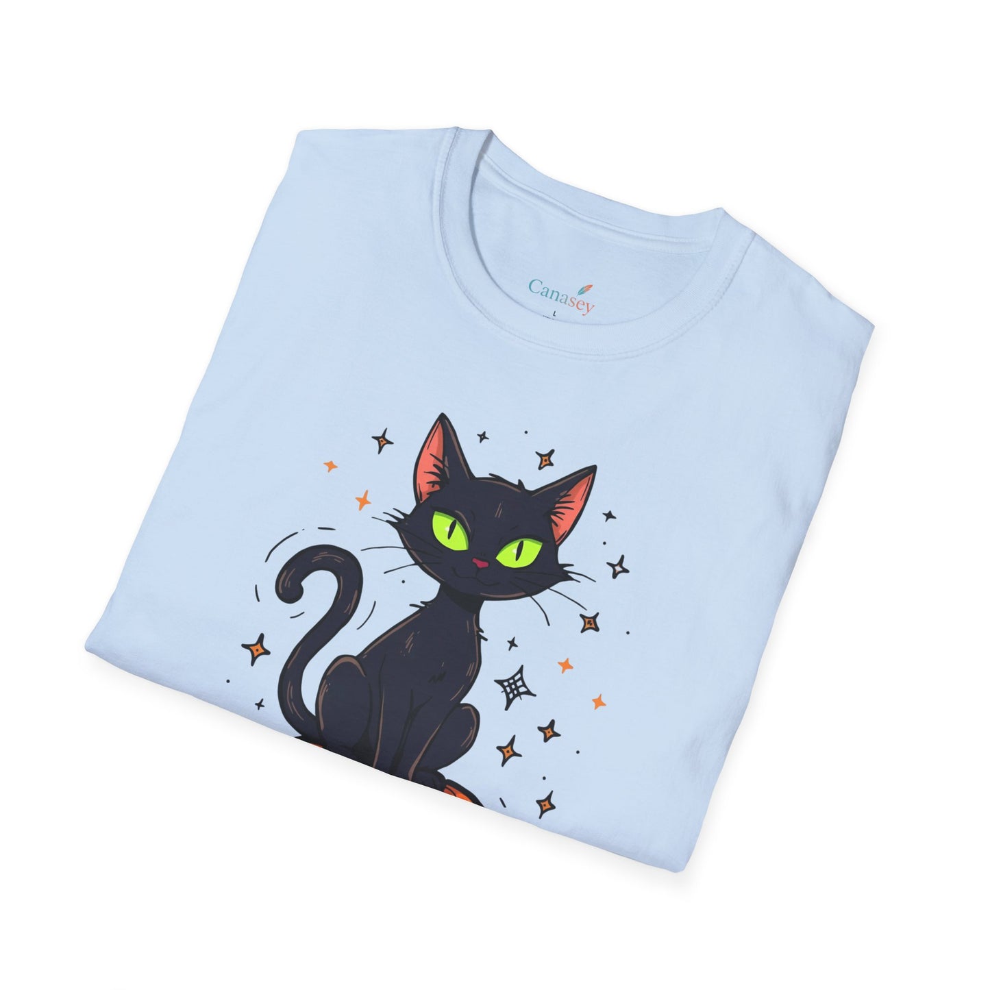 Creep It Real Halloween Shirt / Cute Black Cat & Pumpkin T-Shirt