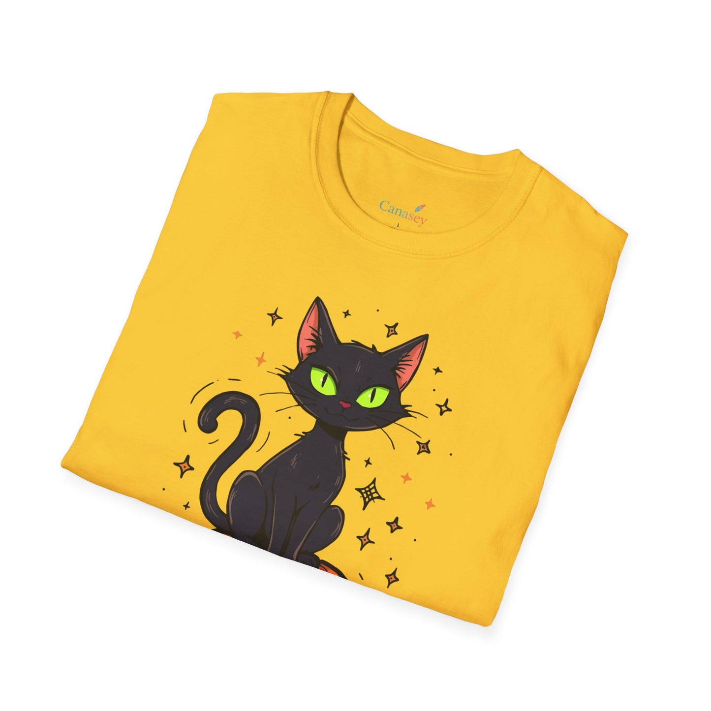 Creep It Real Halloween Shirt / Cute Black Cat & Pumpkin T-Shirt