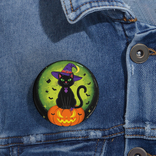 Witchy Cat Design Magnet/ Pins/ Mirror